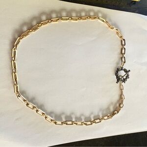 Gold and silver necklace and bracelet